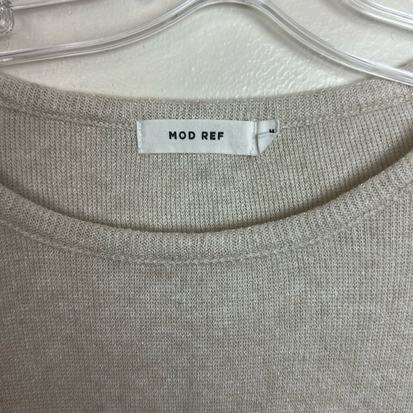 Mod Ref Relaxed Fit Soft Knit Scoop Neck Drop Shoulder Long Sleeve Dress - Picture 7 of 9